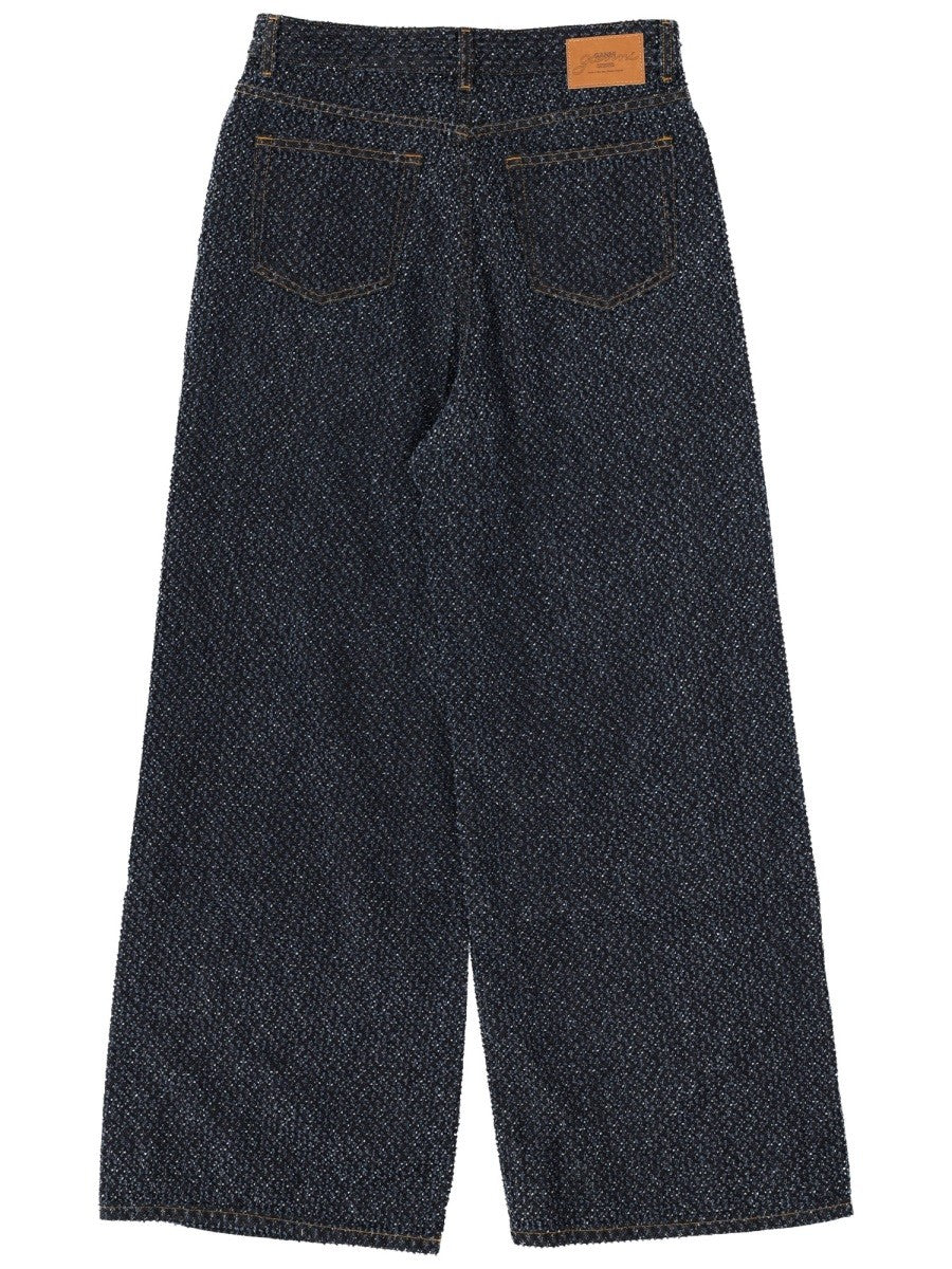 Ganni Women's Jeans Tweed Blue