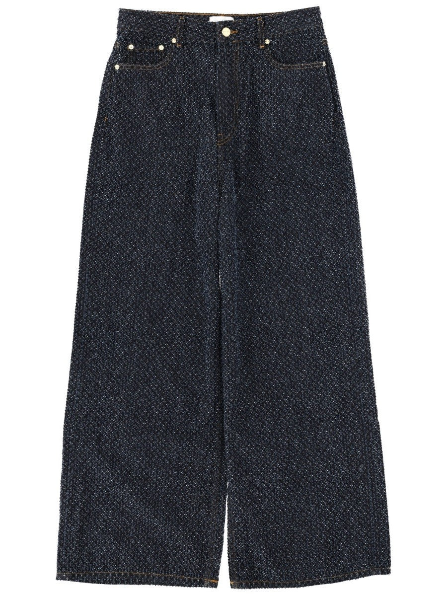 Ganni Women's Jeans Tweed Blue