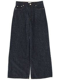 Ganni Women's Jeans Tweed Blue