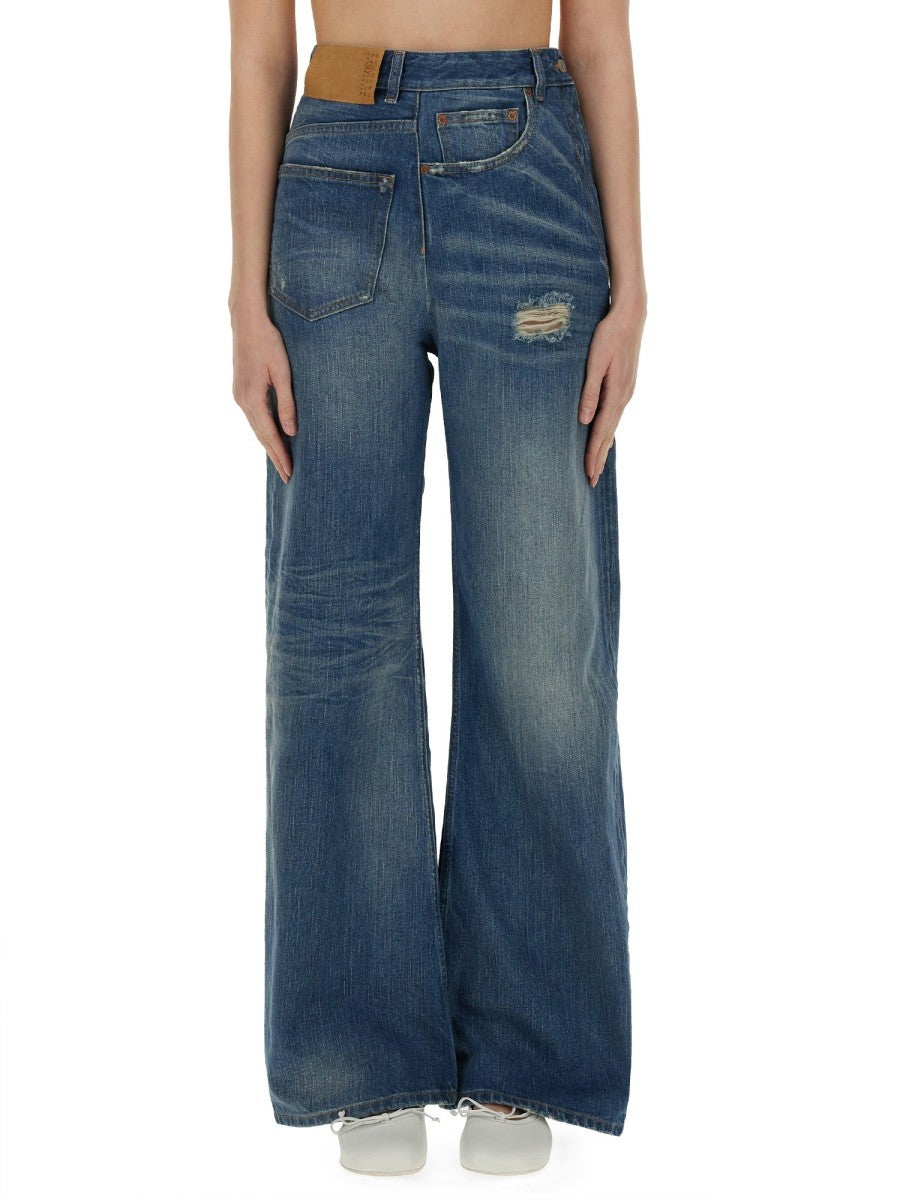 MM6 Maison Margiela Women's Jeans Twist Blue