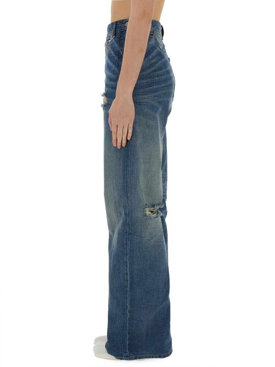MM6 Maison Margiela Women's Jeans Twist Blue