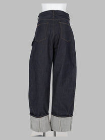 JW Anderson Women's Jeans Twisted Turn up Workwear Blue