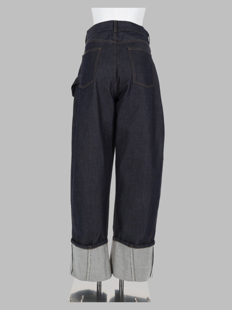 JW Anderson Men's Jeans Twisted Turn up Workwear Blue