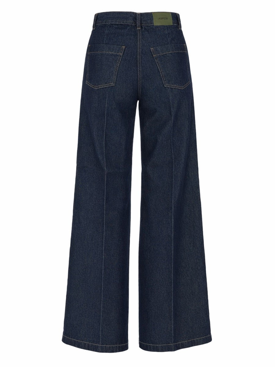 ASPESI Women's Jeans Wide Leg Blue