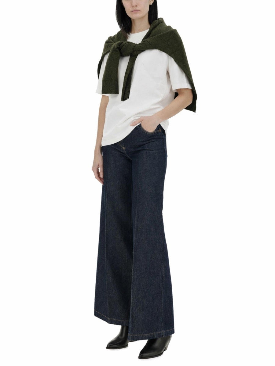 ASPESI Women's Jeans Wide Leg Blue