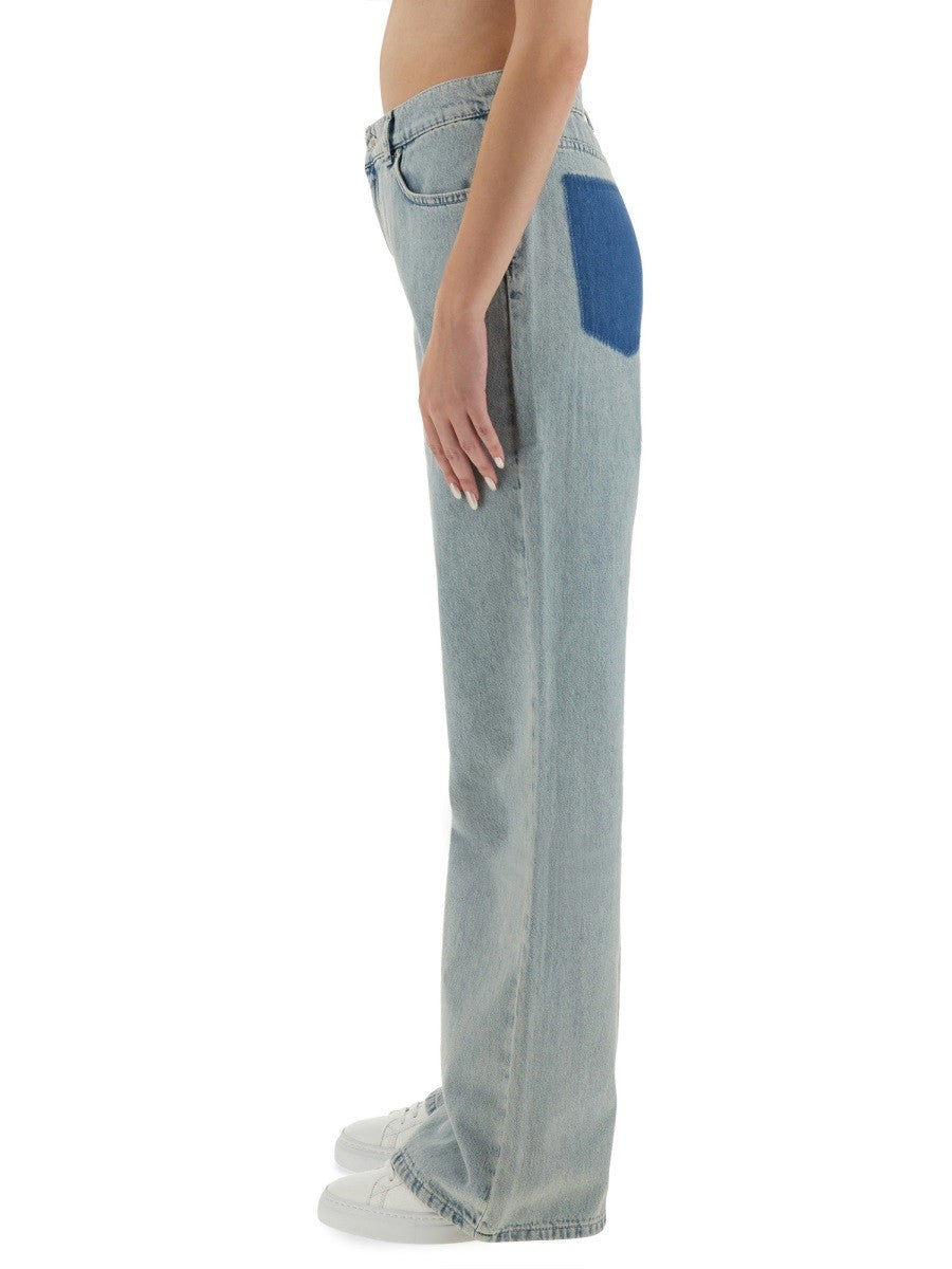 Moschino Jeans Women's Jeans Wide Leg Blue, view 4