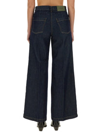 Aspesi Women's Jeans Wide Leg Blue Aspesi