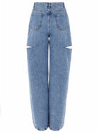 Maison Margiela Women's Jeans with Detail Cut Out Blue, view 3