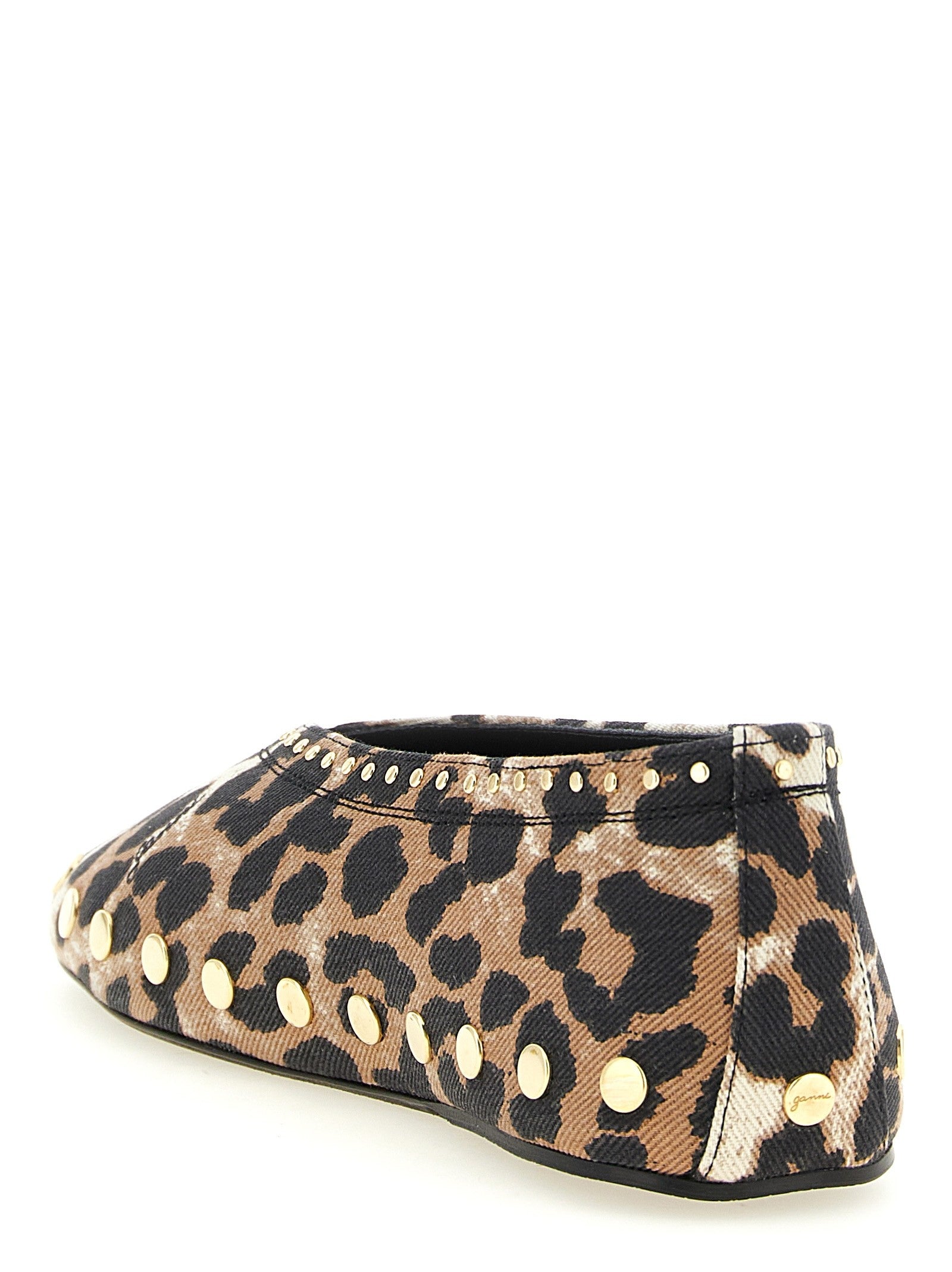 Ganni Jenny Ballet Flats Gold