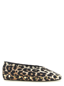 Ganni Jenny Ballet Flats Gold