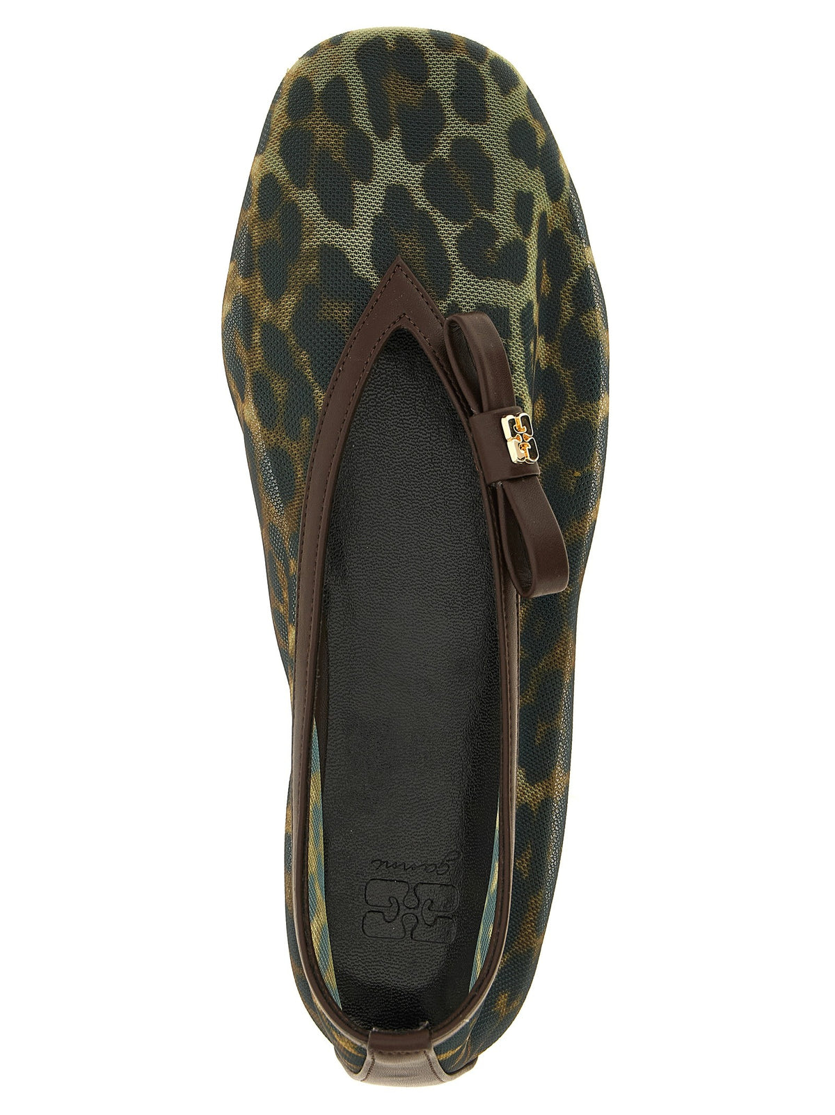 Ganni Jenny Ballet Flats Brown