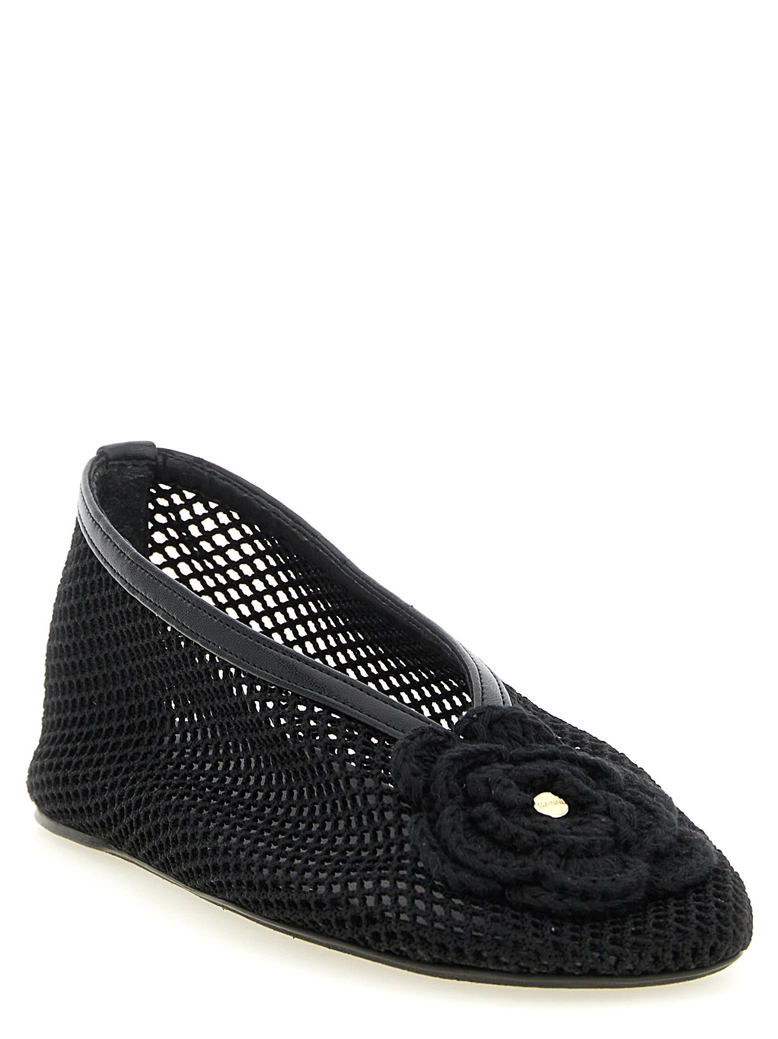 Ganni Jenny Ballet Flats Black