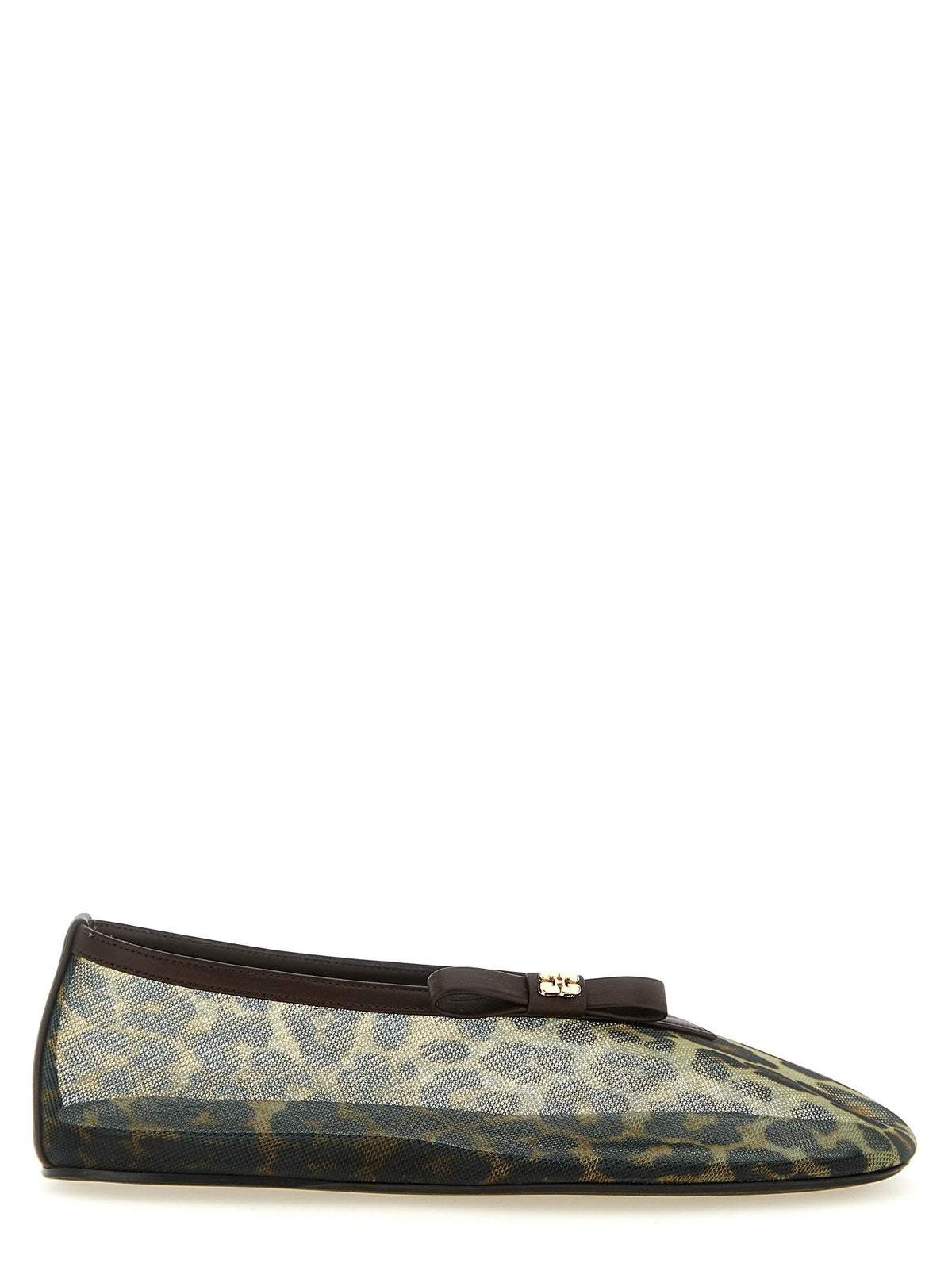Ganni Jenny Ballet Flats Brown