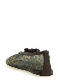 Ganni Jenny Ballet Flats Brown