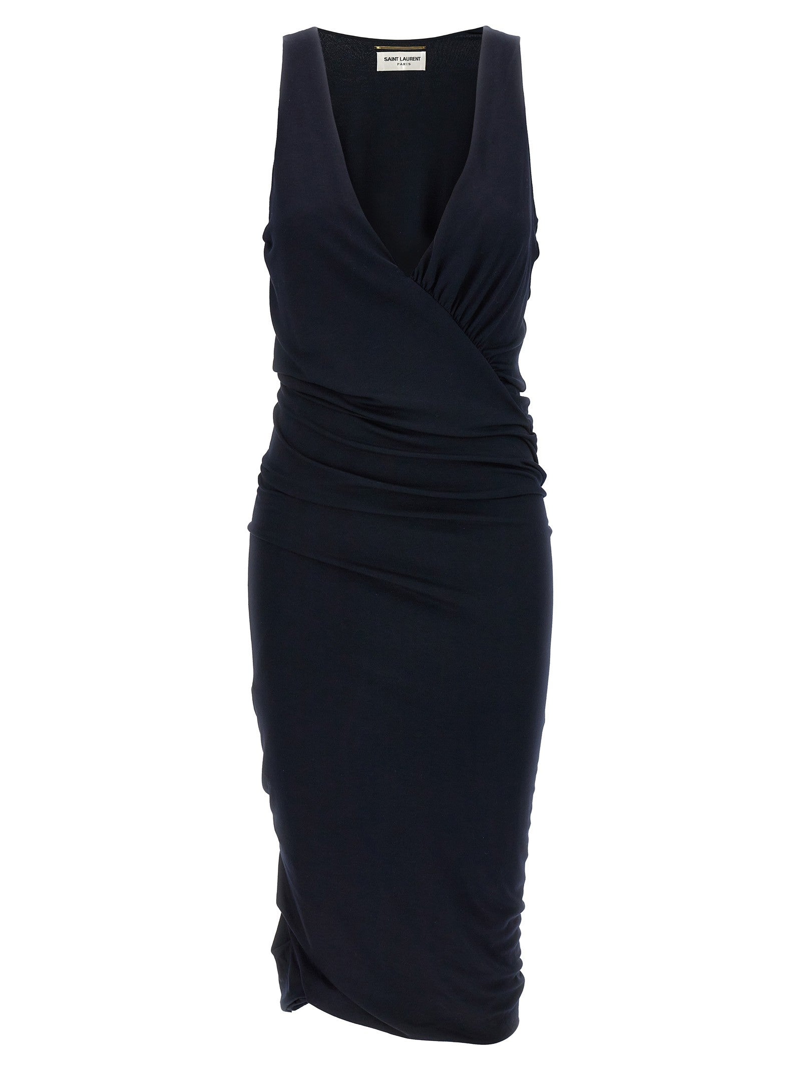 Saint Laurent Jersey Dress Blue