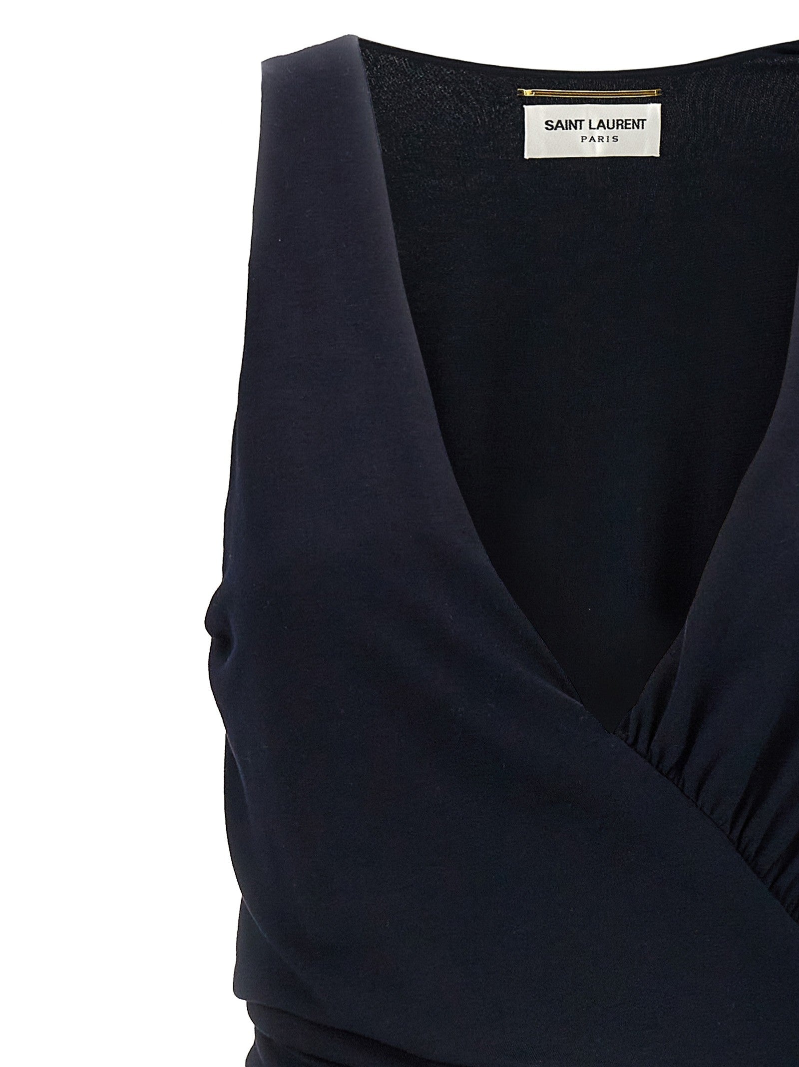 Saint Laurent Jersey Dress Blue