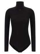 courrèges Jersey Mockneck Bodysuit Black