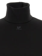 courrèges Jersey Mockneck Bodysuit Black, view 4