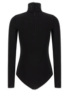 courrèges Jersey Mockneck Bodysuit Black, view 2