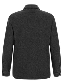 Zegna Jersey Overshirt Grey