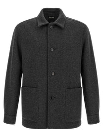 Zegna Jersey Overshirt Grey
