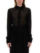 Saint Laurent Women's Jersey Shirt Black