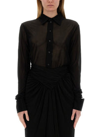 Saint Laurent Women's Jersey Shirt Black