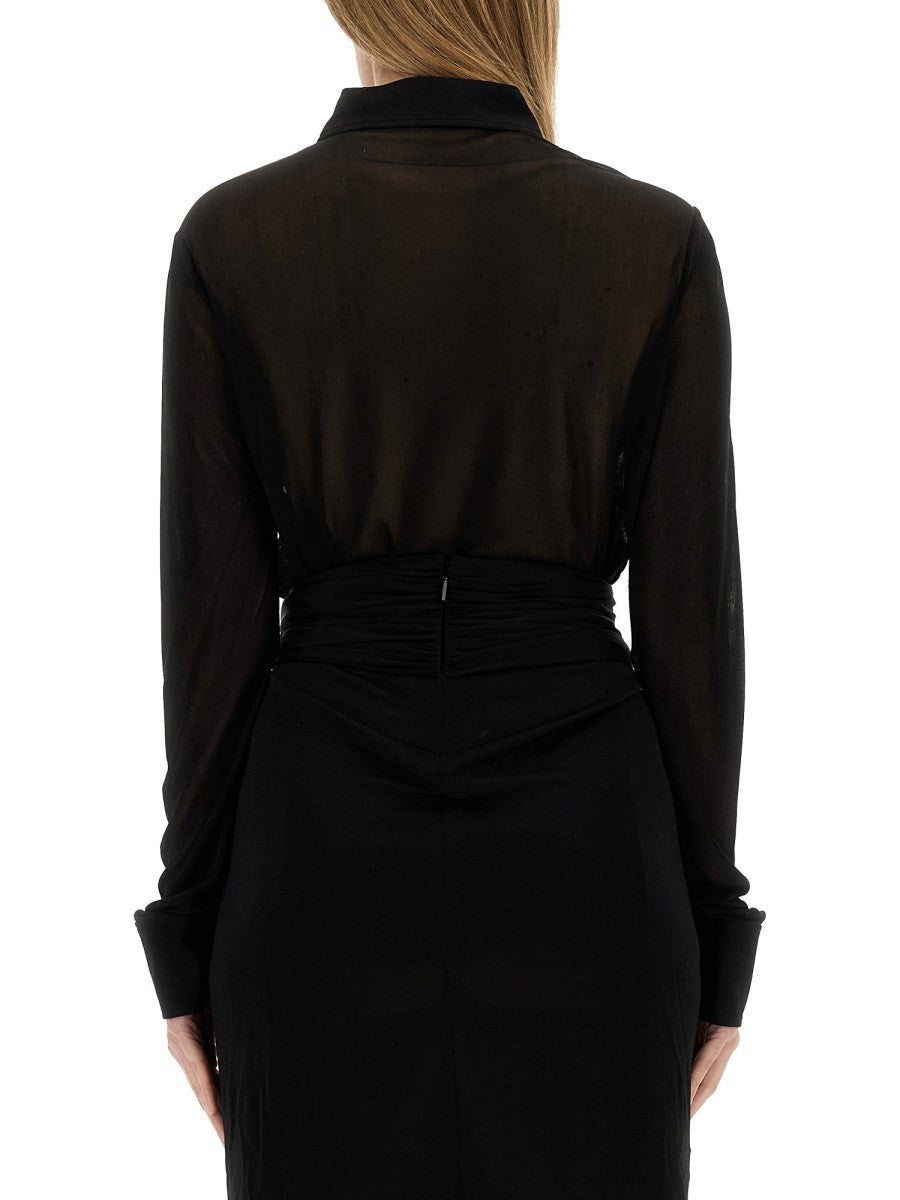 Saint Laurent Women's Jersey Shirt Black
