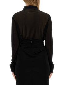 Saint Laurent Women's Jersey Shirt Black