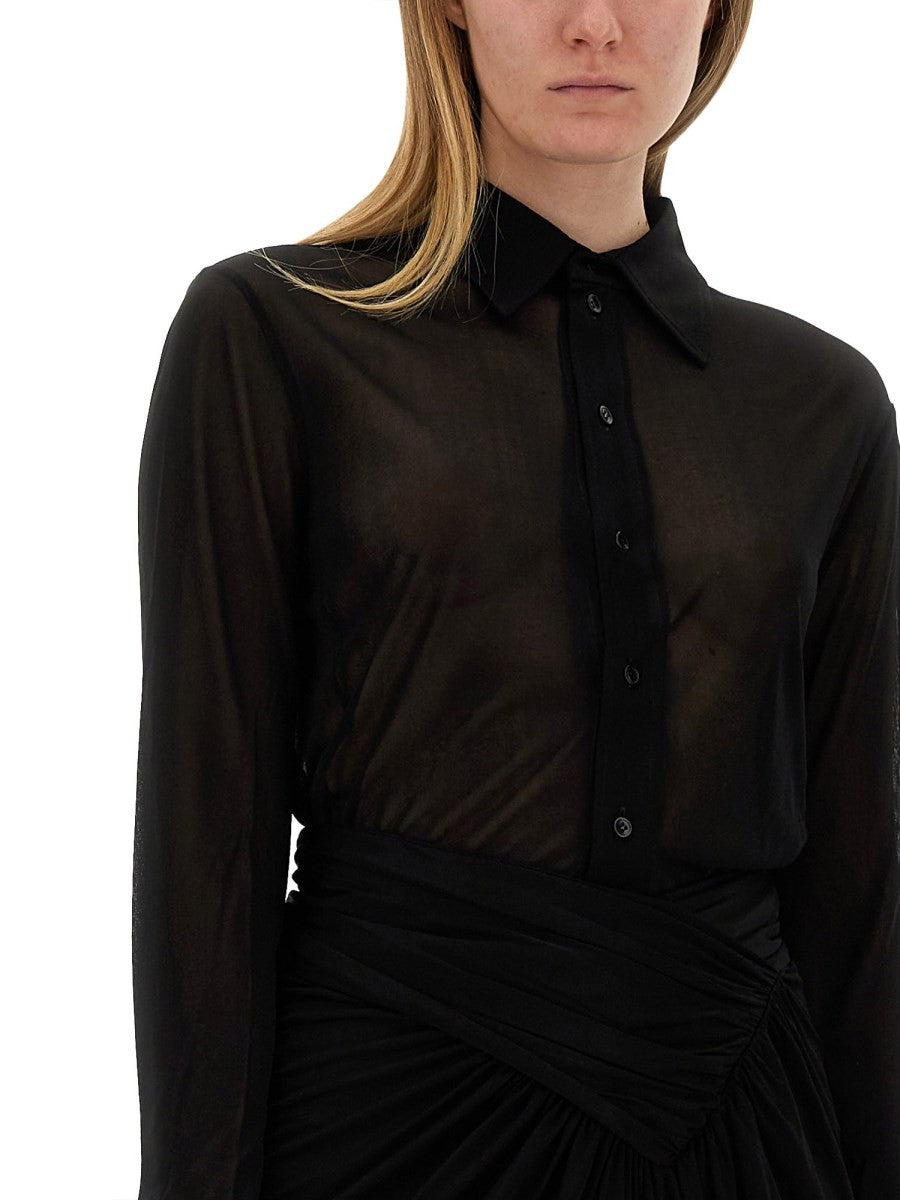 Saint Laurent Women's Jersey Shirt Black