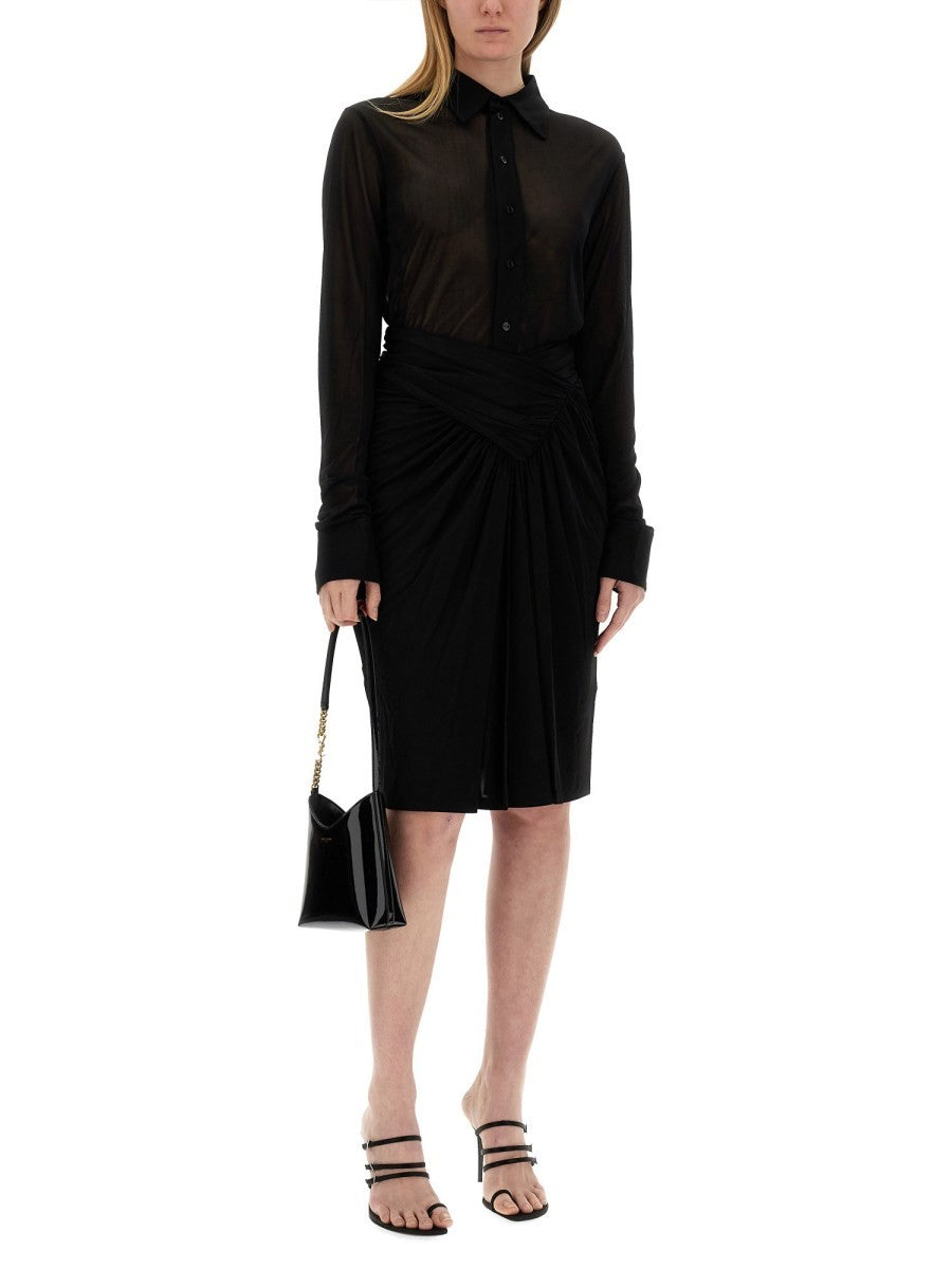 Saint Laurent Women's Jersey Shirt Black
