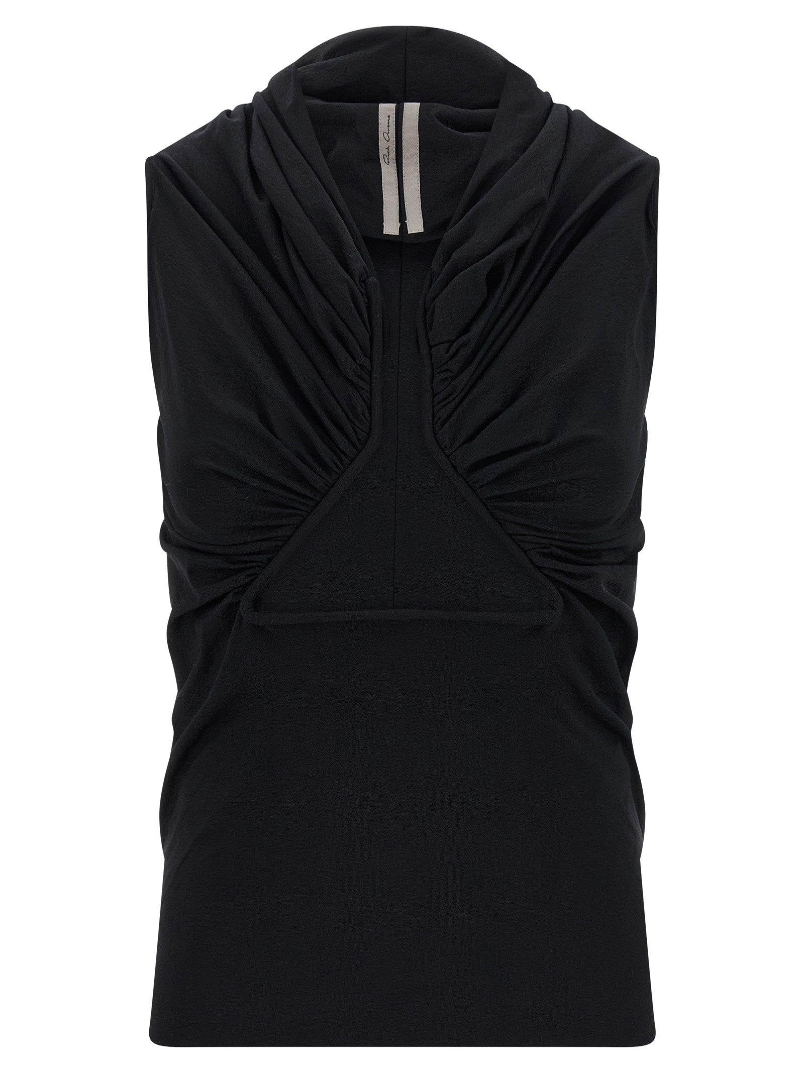 Rick Owens Jersey SS Prong Top Black