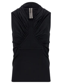 Rick Owens Jersey SS Prong Top Black