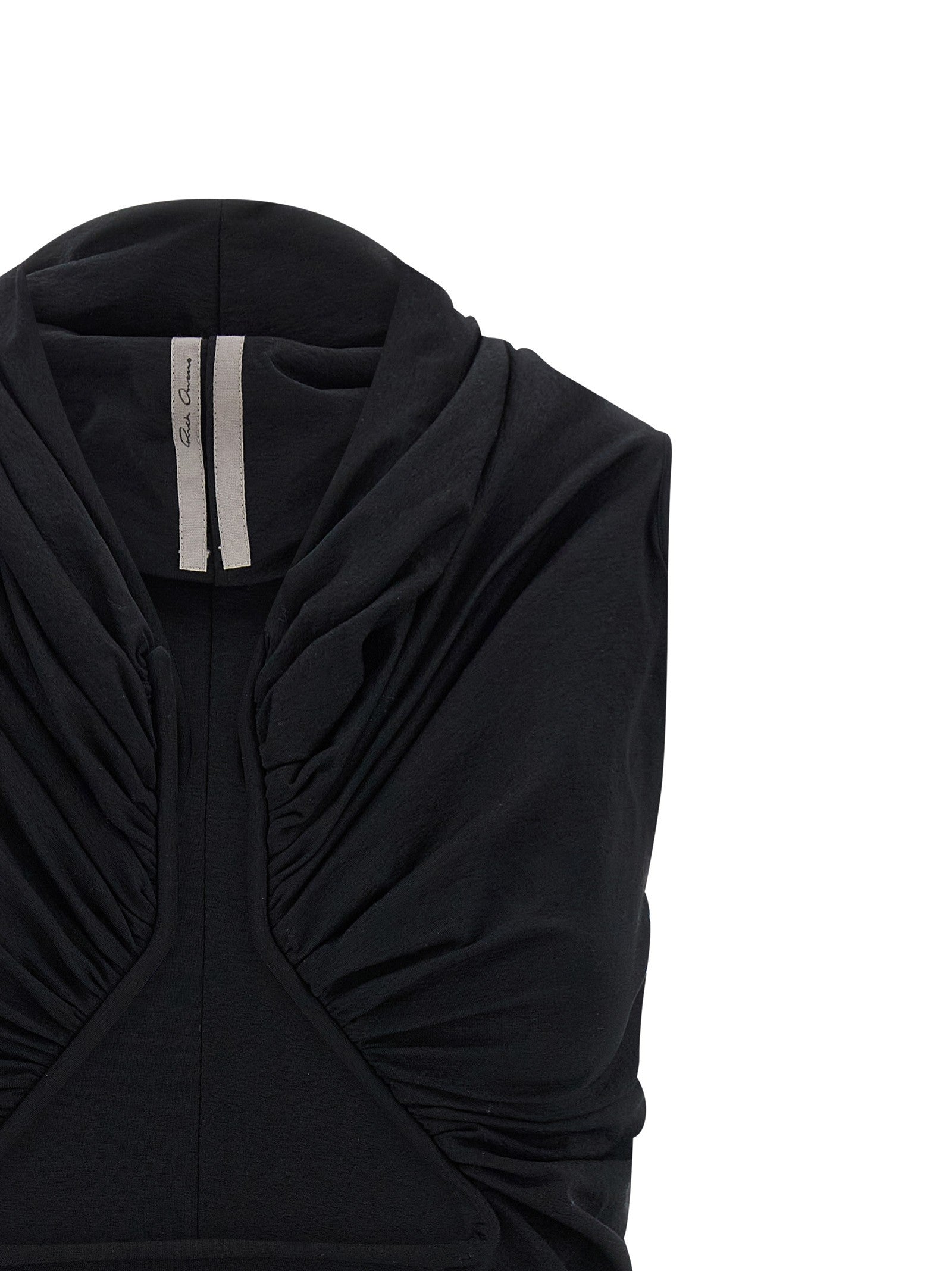 Rick Owens Jersey SS Prong Top Black