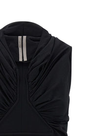 Rick Owens Jersey SS Prong Top Black