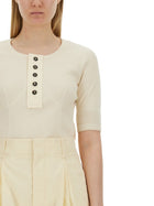 Bottega Veneta Women's Jersey Shirt White, view 4