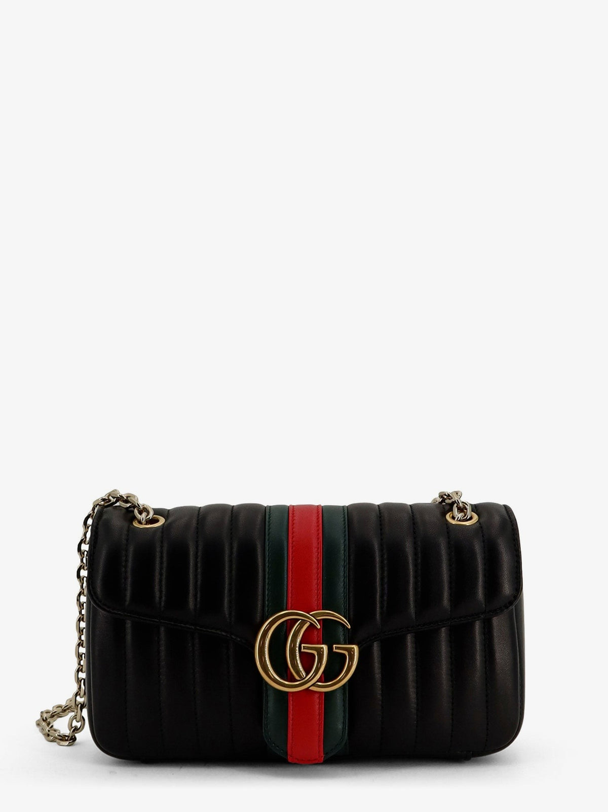 Gucci Women's Jetset GG Marmon Leather Shoulder Bag Black