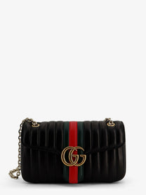Gucci Women's Jetset GG Marmon Leather Shoulder Bag Black