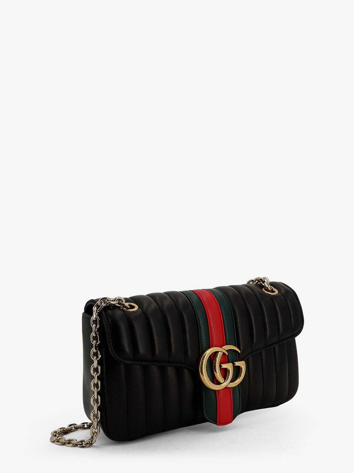 Gucci Women's Jetset GG Marmon Leather Shoulder Bag Black, view 3