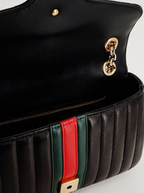 Gucci Women's Jetset GG Marmon Leather Shoulder Bag Black, view 5