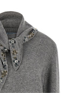 PRADA Jewel Bandana Sweater Grey, view 4