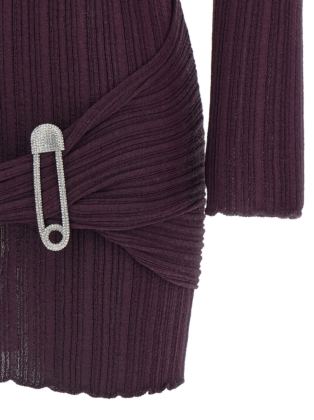 Giuseppe Di Morabito Jewel Brooch Dress Purple, view 4