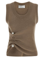 Giuseppe Di Morabito Jewel Brooch Top Beige