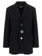 Junya Watanabe Jewel Button Coat Black