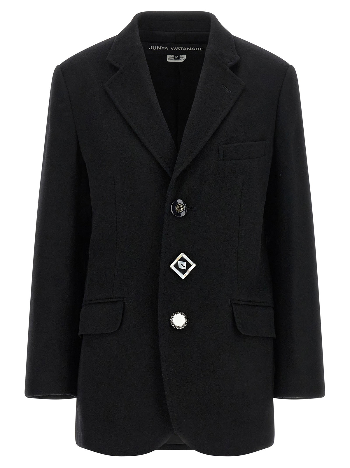 Junya Watanabe Jewel Button Coat Black
