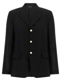 Comme Des Garçons Jewel Buttons Blazer Black
