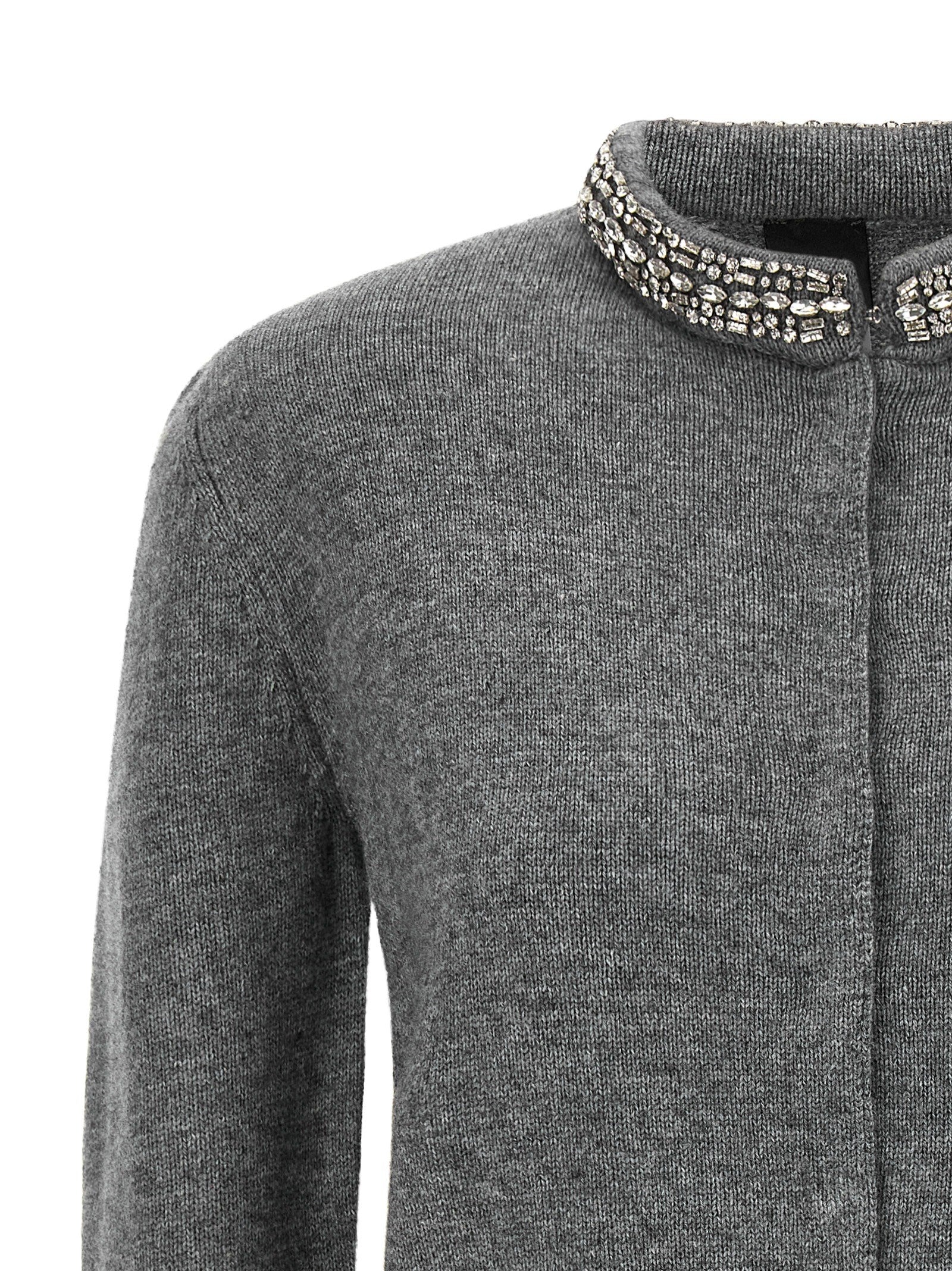 Pinko Jewel Collar Cardigan Grey