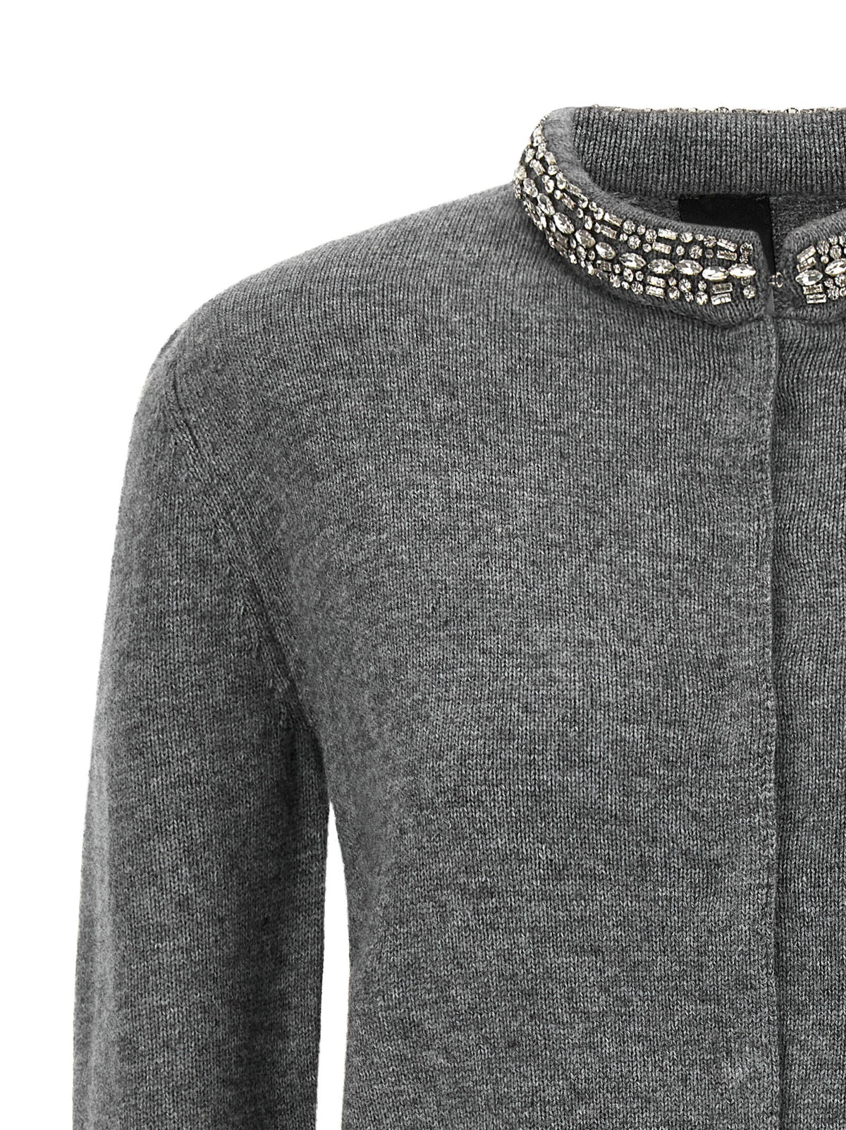 Pinko Jewel Collar Cardigan Grey, view 3
