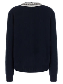 PRADA Jewel Collar Cardigan Blue