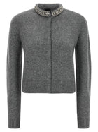 Pinko Jewel Collar Cardigan Grey